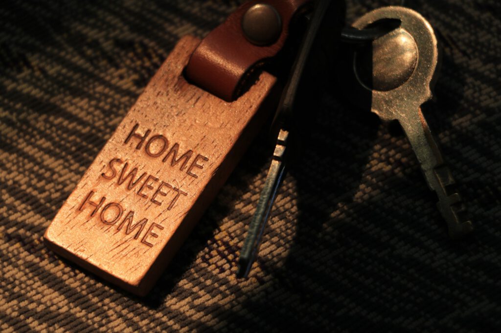 Home sweet home keychain